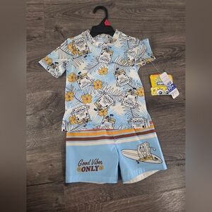 SpongeBob SquarePants Kids Swim Set Size 2t NWT